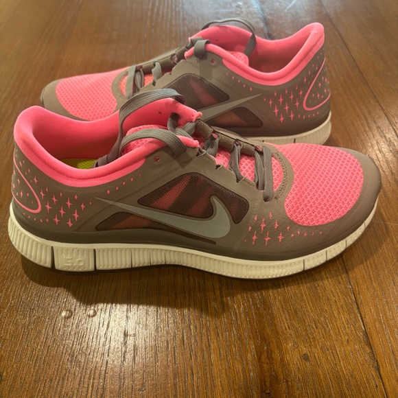 Nike Free Run 3 Women’s Running Shoes Pink Gray Size 10 - Picture 4 of 11